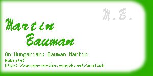 martin bauman business card